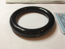 Load image into Gallery viewer, 62.6mm certified 100% Natural black meteorite chubby round cut nephrite(墨玉 MoYu) bangle HN94-6438
