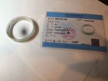 Load image into Gallery viewer, 50.8mm Certified type A 100% Natural sunny green/white/purple thin square Jadeite Jade bangle AM77-2829
