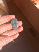 Load image into Gallery viewer, 100% natural type A icy watery light green gray Guatemala jadeite leaf pendant PD7
