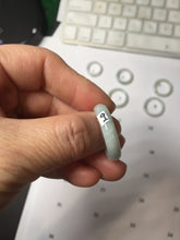 Load image into Gallery viewer, Size 3 3/4-9 1/4100% natural type A white light green light green jadeite jade band ring PA254
