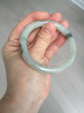 Load image into Gallery viewer, 54.2mm certified 100% natural type A certified light green with floating seaweed round cut jadeite jade bangle BM62-6610
