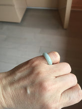 Load image into Gallery viewer, Size 3 3/4-9 1/4100% natural type A white light green light green jadeite jade band ring PA254

