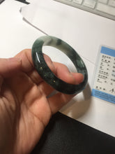 Load image into Gallery viewer, 54mm certified 100% natural Type A dark green white jadeite jade bangle AA43-5316
