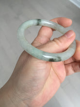 Load image into Gallery viewer, 54.2mm certified 100% natural type A certified light green with floating seaweed round cut jadeite jade bangle BM62-6610

