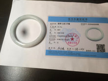 Load image into Gallery viewer, 57mm certified 100% natural light green/white jadeite jade bangle AX81-0308
