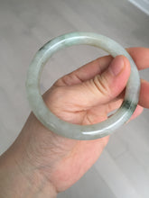 Load image into Gallery viewer, 54.2mm certified 100% natural type A certified light green with floating seaweed round cut jadeite jade bangle BM62-6610
