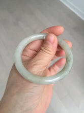 Load image into Gallery viewer, 53.3mm certified 100% natural Type A light green yellow with floating seaweed round cut jadeite jade bangle BM63-6612
