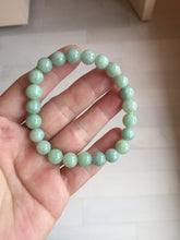 Load image into Gallery viewer, 7.5-9mm size 50-58mm 100% natural type A green jadeite jade beads bracelet group BS168
