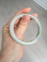 Load image into Gallery viewer, 53.3mm certified 100% natural Type A light green yellow with floating seaweed round cut jadeite jade bangle BM63-6612
