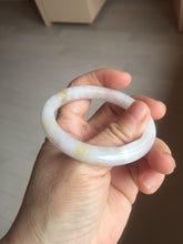 Load image into Gallery viewer, 47mm certified 100% natural Type A light purple white oval jadeite jade bangle PB63-3872
