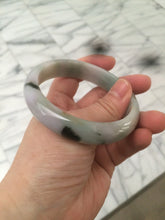 Load image into Gallery viewer, 58.6mm certified type A 100% Natural green/brown/purple/gray (Fu LU SHOU) Jadeite Jade bangle F103
