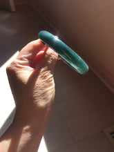 Load image into Gallery viewer, 58.9mm Certified Type A 100% Natural dark green/blue/gray/black Guatemala Jadeite bangle PJ134-1481
