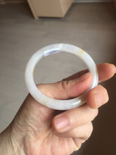 Load image into Gallery viewer, 47mm certified 100% natural Type A light purple white oval jadeite jade bangle PB63-3872
