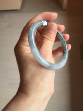 Load image into Gallery viewer, 55.3mm Certified Type A 100% Natural dark green/purple/gray round cut Jadeite bangle AA128-6937
