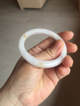 Load image into Gallery viewer, 47mm certified 100% natural Type A light purple white oval jadeite jade bangle PB63-3872
