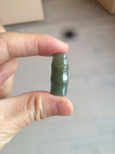 Load image into Gallery viewer, 100% Natural type A green/white/purple Jadeite Jade bamboo pendant group AC81
