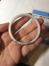 Load image into Gallery viewer, 50.2mm Certified Type A 100% Natural white with floating flowers/purple Jadeite Jade bangle BL92-4677
