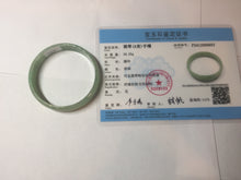Load image into Gallery viewer, 52.5mm certified natural 100% natural Type A sunny green thin jadeite jade bangle E136-0937
