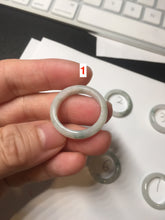 Load image into Gallery viewer, 100% natural type A icy watery green/white/yellow/purple jadeite jade band ring group R111
