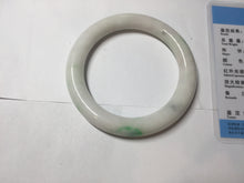 Load image into Gallery viewer, 55.5mm Certified Type A 100% Natural sunny green/white(白底青)/purple Jadeite Jade bangle PE41-2867
