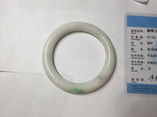 Load image into Gallery viewer, 55.5mm Certified Type A 100% Natural sunny green/white(白底青)/purple Jadeite Jade bangle PE41-2867
