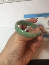 Load image into Gallery viewer, 52.5mm certified natural 100% natural Type A sunny green thin jadeite jade bangle E136-0937
