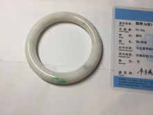 Load image into Gallery viewer, 55.5mm Certified Type A 100% Natural sunny green/white(白底青)/purple Jadeite Jade bangle PE41-2867
