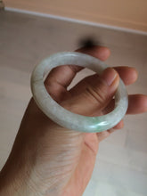 Load image into Gallery viewer, 52.5 mm Certified Type A 100% Natural sunny green/white Jadeite jade bangle m97-5059

