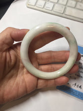 Load image into Gallery viewer, 55.5mm Certified Type A 100% Natural sunny green/white(白底青)/purple Jadeite Jade bangle PE41-2867
