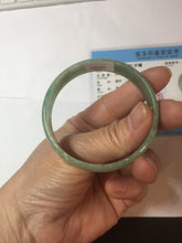 Load image into Gallery viewer, 52.5mm certified natural 100% natural Type A sunny green thin jadeite jade bangle E136-0937
