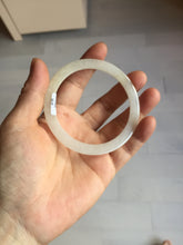 Load image into Gallery viewer, 56mm certified 100% natural type A light yellow brown sugar flat jadeite jade bangle PA169-6634
