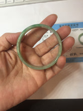 Load image into Gallery viewer, 52.5mm certified natural 100% natural Type A sunny green thin jadeite jade bangle E136-0937

