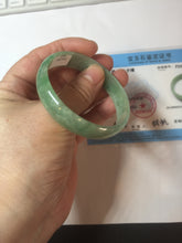 Load image into Gallery viewer, 52.5mm certified natural 100% natural Type A sunny green thin jadeite jade bangle E136-0937
