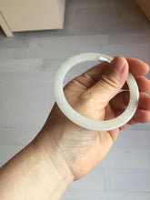 Load image into Gallery viewer, 56mm certified 100% natural type A light yellow brown sugar flat jadeite jade bangle PA169-6634
