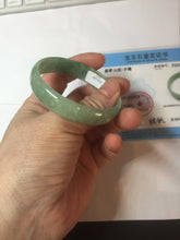 Load image into Gallery viewer, 52.5mm certified natural 100% natural Type A sunny green thin jadeite jade bangle E136-0937
