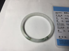 Load image into Gallery viewer, 50.2mm Certified Type A 100% Natural white with floating flowers/purple Jadeite Jade bangle BL92-4677
