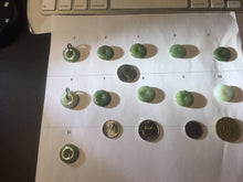 Load image into Gallery viewer, 17.5-20mm Type A 100% Natural oily dark green black gray(老油青) Jadeite Safety Guardian Button donuts pendant group PH237
