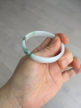 Load image into Gallery viewer, 50.2mm Certified Type A 100% Natural white with floating flowers/purple Jadeite Jade bangle BL92-4677
