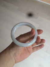 Load image into Gallery viewer, 57mm certified 100% natural type A light green/white jadeite jade bangle AX83-5063
