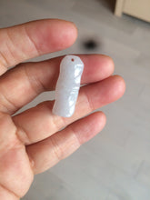 Load image into Gallery viewer, 100% Natural type A green/white/purple Jadeite Jade bamboo pendant group AC81
