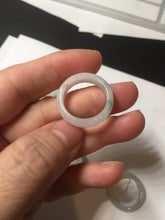 Load image into Gallery viewer, 100% natural type A icy watery green/white/yellow/purple jadeite jade band ring group R111

