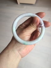 Load image into Gallery viewer, 58.5mm certified 100% natural type A light green/white/purple round cut jadeite jade bangle PC33-2675
