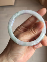 Load image into Gallery viewer, 57.5mm Certified Type A 100% Natural Light Green, Purple &amp; White Jadeite Jade Bangle AZ172-1010
