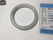 Load image into Gallery viewer, 56.5mm Certified Type A 100% Natural light green/purple/white round cut Jadeite bangle PD104-4907
