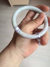 Load image into Gallery viewer, 58.5mm certified 100% natural type A light green/white/purple round cut jadeite jade bangle PC33-2675
