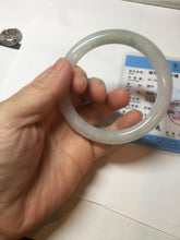 Load image into Gallery viewer, 56.5mm Certified Type A 100% Natural light green/purple/white round cut Jadeite bangle PD104-4907
