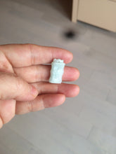 Load image into Gallery viewer, 100% Natural type A green/white/purple Jadeite Jade bamboo pendant group AC81
