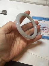 Load image into Gallery viewer, 56.5mm Certified Type A 100% Natural light green/purple/white round cut Jadeite bangle PD104-4907
