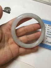 Load image into Gallery viewer, 56.5mm Certified Type A 100% Natural light green/purple/white round cut Jadeite bangle PD104-4907
