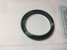 Load image into Gallery viewer, 58.9mm Certified Type A 100% Natural dark green/blue/gray/black Guatemala Jadeite bangle PJ134-1481
